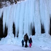 Šikľavá skala rock and frozen waterfall, Košice region, Slovakia 3