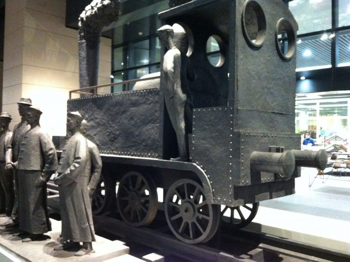 A train sculpture, China Art Museum, Best Places to Visit in China