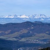 A view of the High Tatras from Kojsovska hola, Kosice region, Slovakia