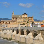Mosque-Cathedral with Roman bridge in Cordoba, Cities in Spain