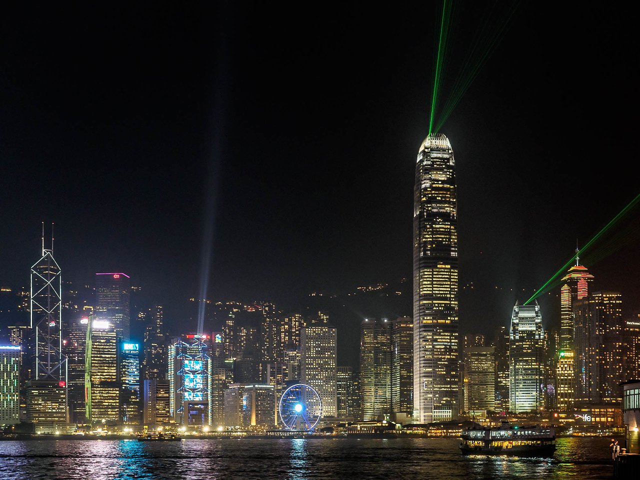 Victoria Harbor & Symphony of Lights, Hong Kong