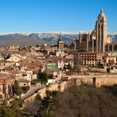 View of Segovia (Spain) as seen from the Alcázar, Cities in Spain