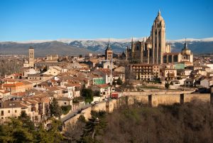 View of Segovia (Spain) as seen from the Alcázar, Cities in Spain