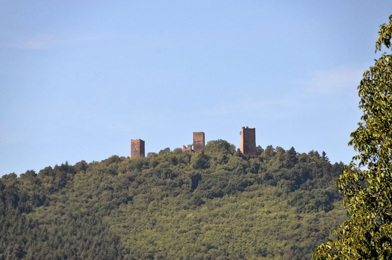 Three castles of Husseren-les-Châteaux, Eguisheim, France
