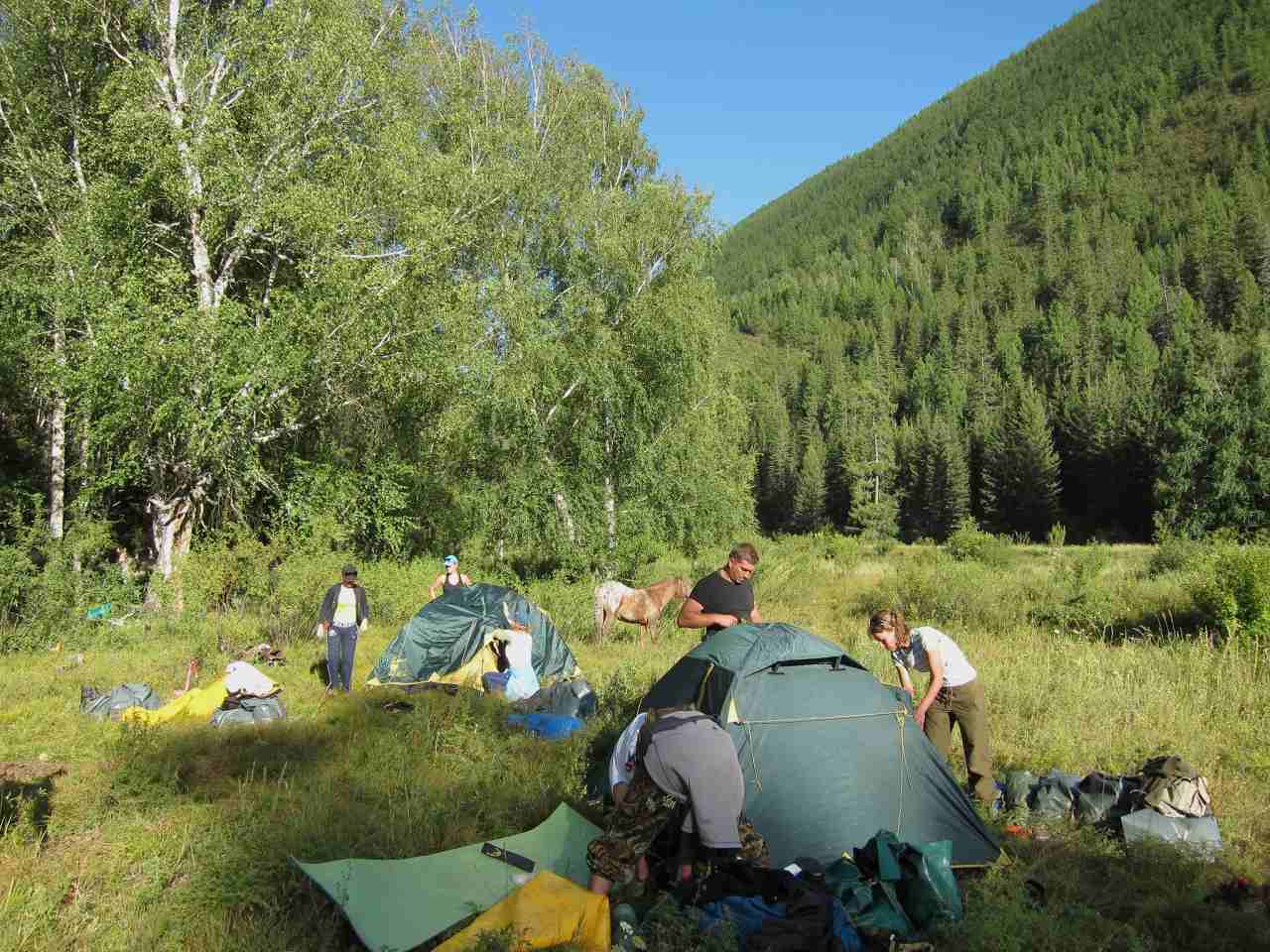 Camping & Making Fire, Altai Mountains, Russia