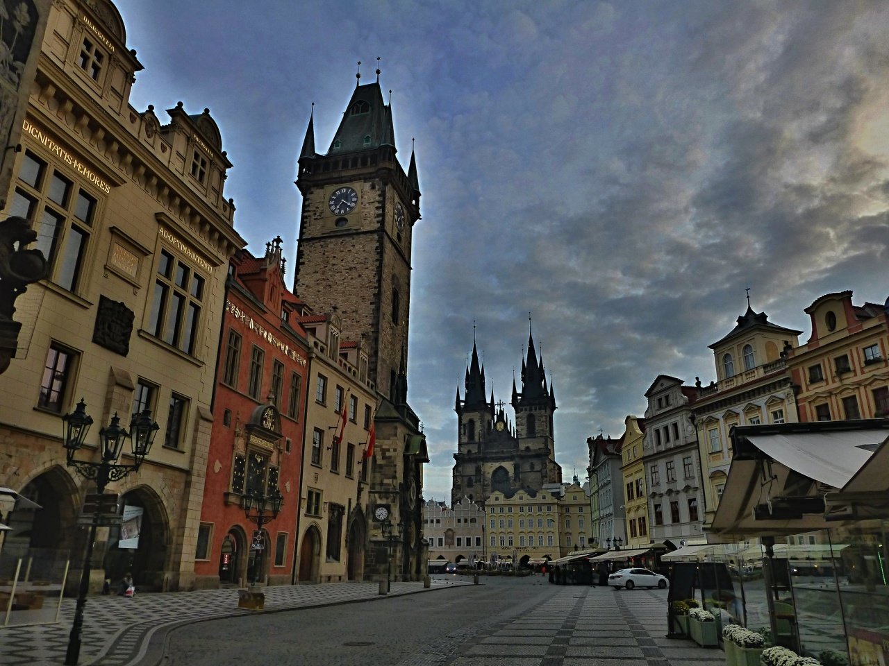 Old Town Square and Orloj (Old Astronomical clock), Prague, Czech Republic