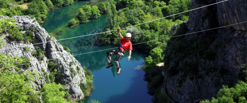 Zipline adrenaline polygon, Omiš, Croatia
