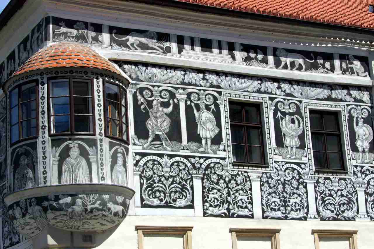 Painted house (Malovany Dum), Třebíč, Czech Republic