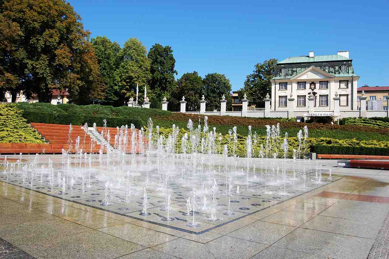 Multimedia fountain Rzeszow, Poland.