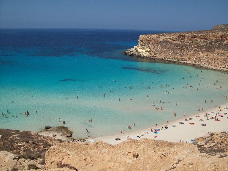 Beach on Rabbit Island in Lampedusa, Sicily, Best Italy Beaches