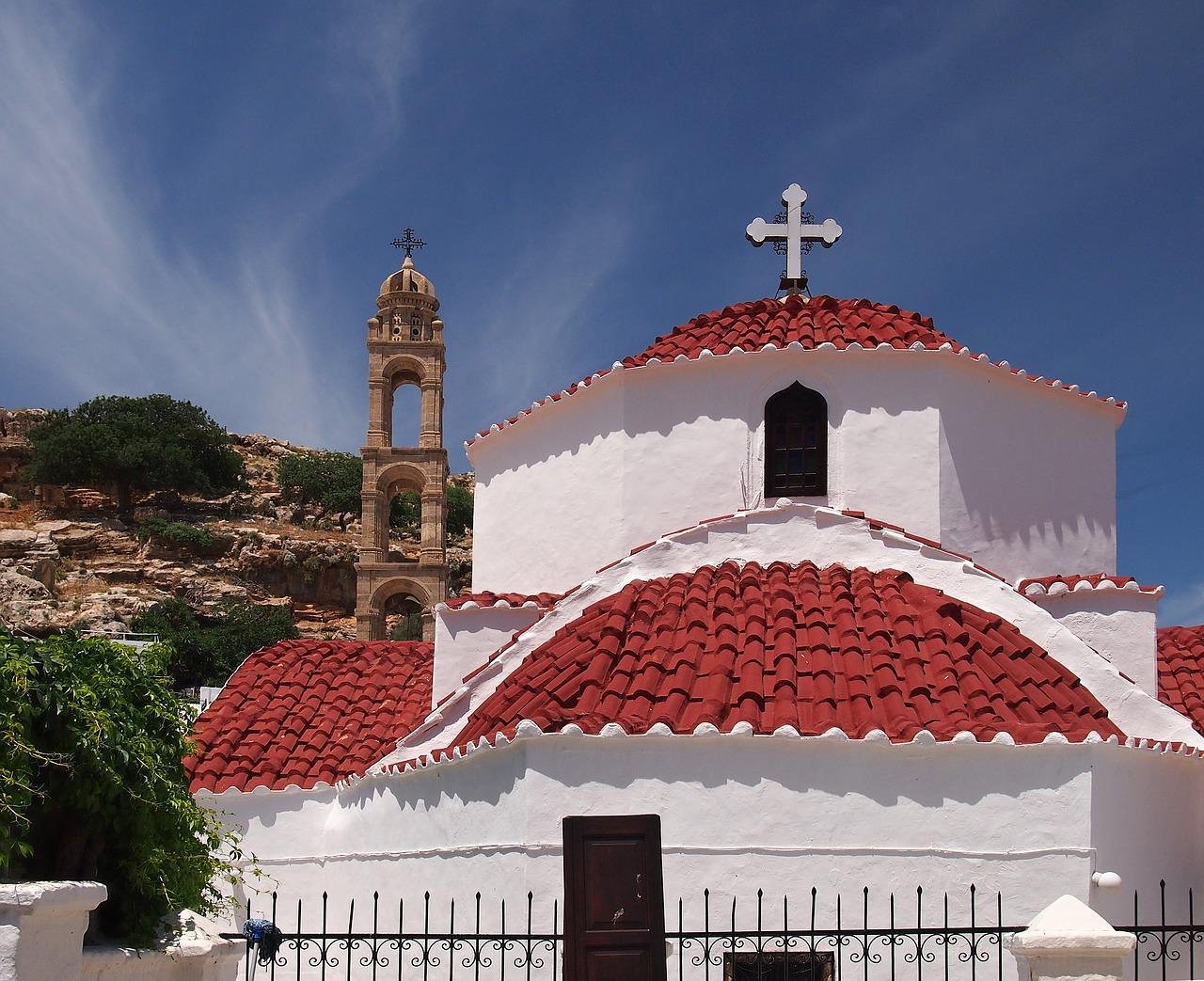 Church of Panagia, Lindos Beach, Greece Beaches