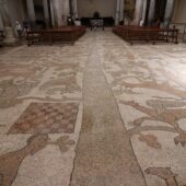 Mosaic floors in the Cathedral of Otranto, Otranto Beach, Italy Beaches