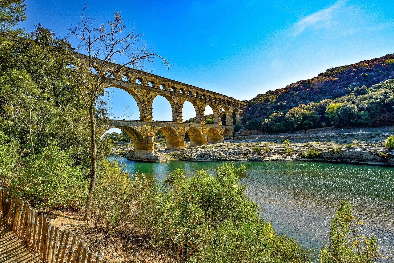 Pont du Gard Roman Aqueduct, Unesco France 1
