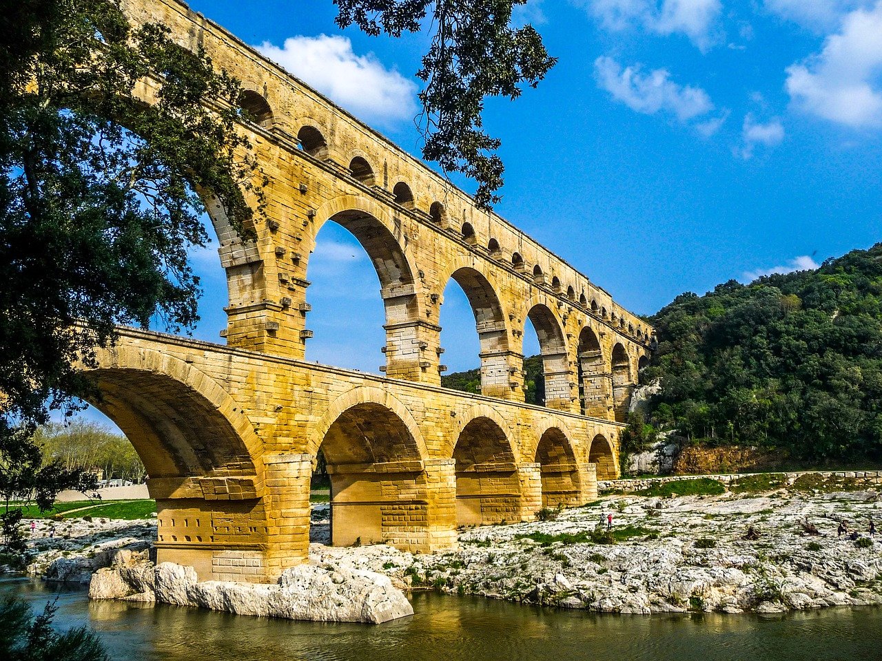 Pont du Gard Roman Aqueduct, Unesco France 3
