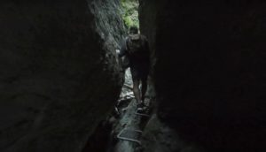 The narrowest part of Sucha Bela gorge in Slovak Paradise National Park