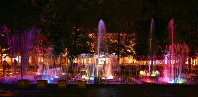Singing fountain, Kosice, Slovakia