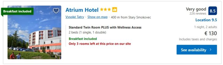 Atrium Hotel, High Tatras, Slovakia