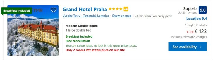 Grand Hotel Praha, Tatranska Lomnica, Slovakia