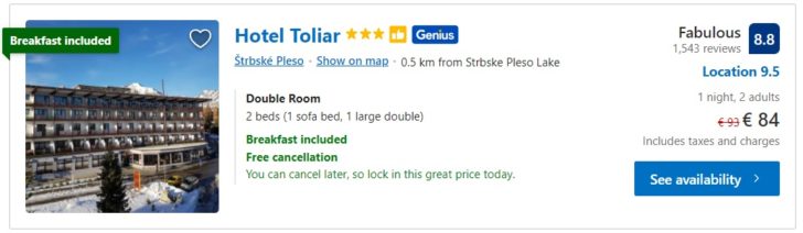 Hotel Toliar, Strbske pleso, High Tatras, Slovakia