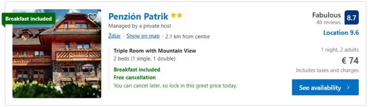 Penzion Patrik, Zdiar, Slovakia