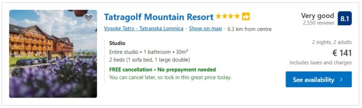 Tatragolf Mountain Resort, Slovakia