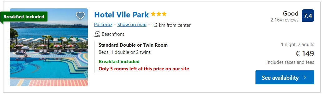 Hotel Vile Park, Portorož, Slovenia