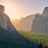 Yosemite National Park Valley at sunrise