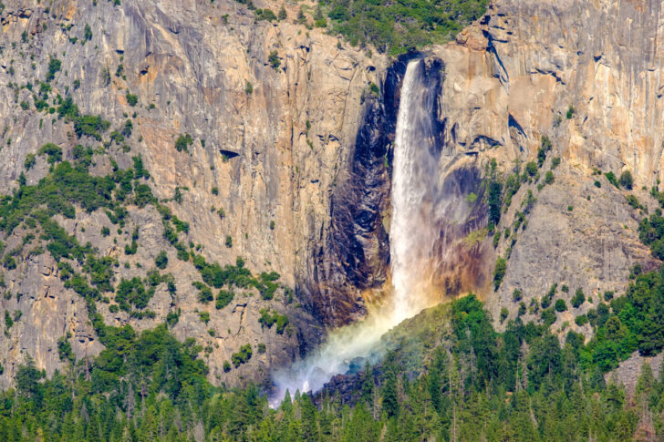 Yosemite National Park Valley summer landscape with Bridalveil Fall